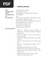 Download Daftar Riwayat Hidup Berbahasa Inggris by Wenna Foeh Son SN69734096 doc pdf