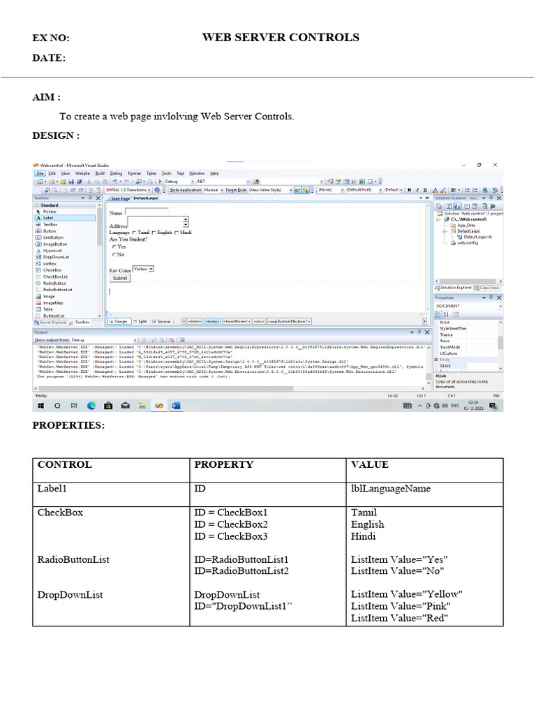 Web Server Control Final | PDF