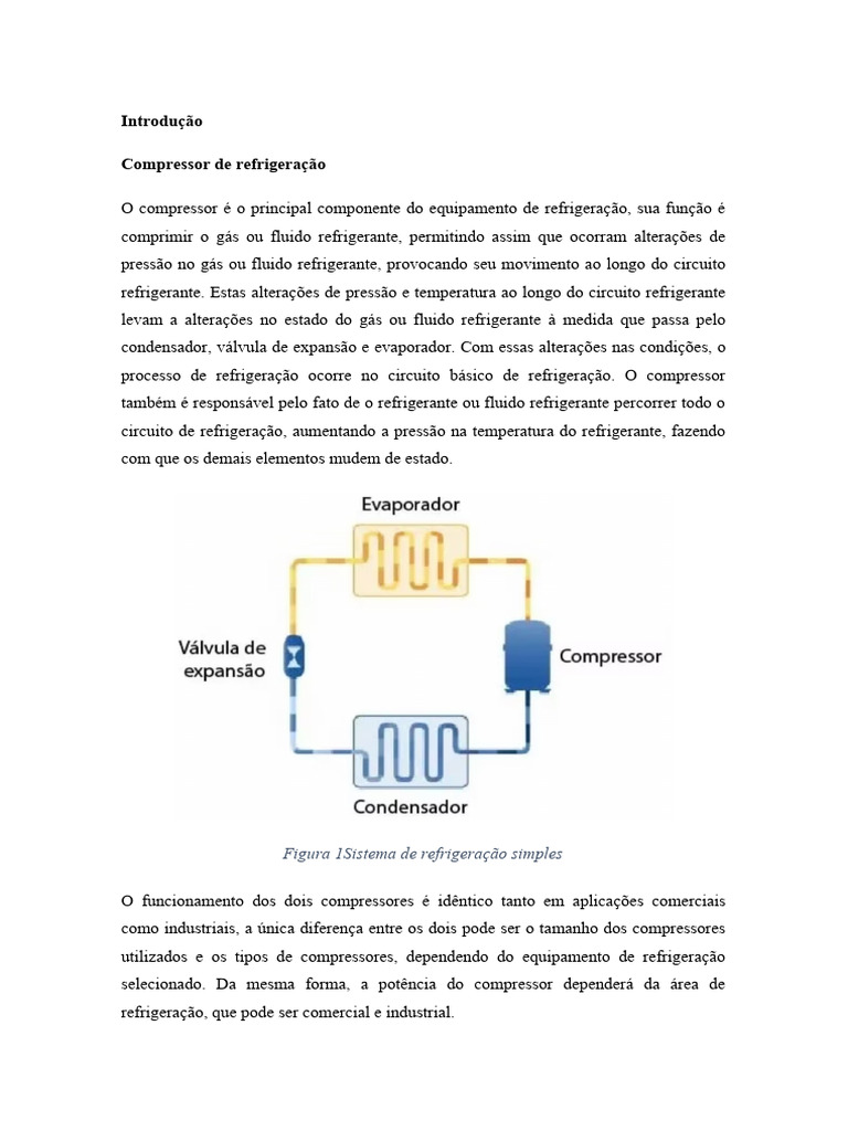 Funcionamento de Compressores de Refrigeração | PDF