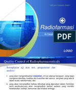 Radiofarmasi 6# Evaluasi Radiofarmaka