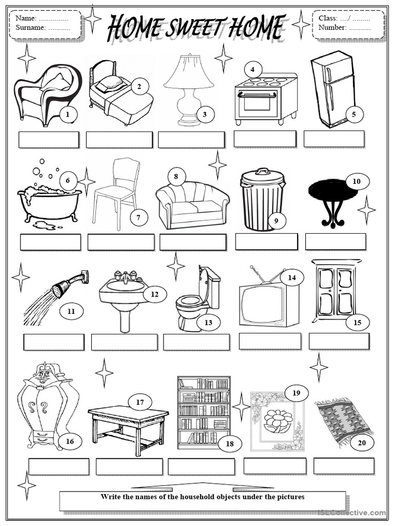 Household Objects Identification Exercise | PDF