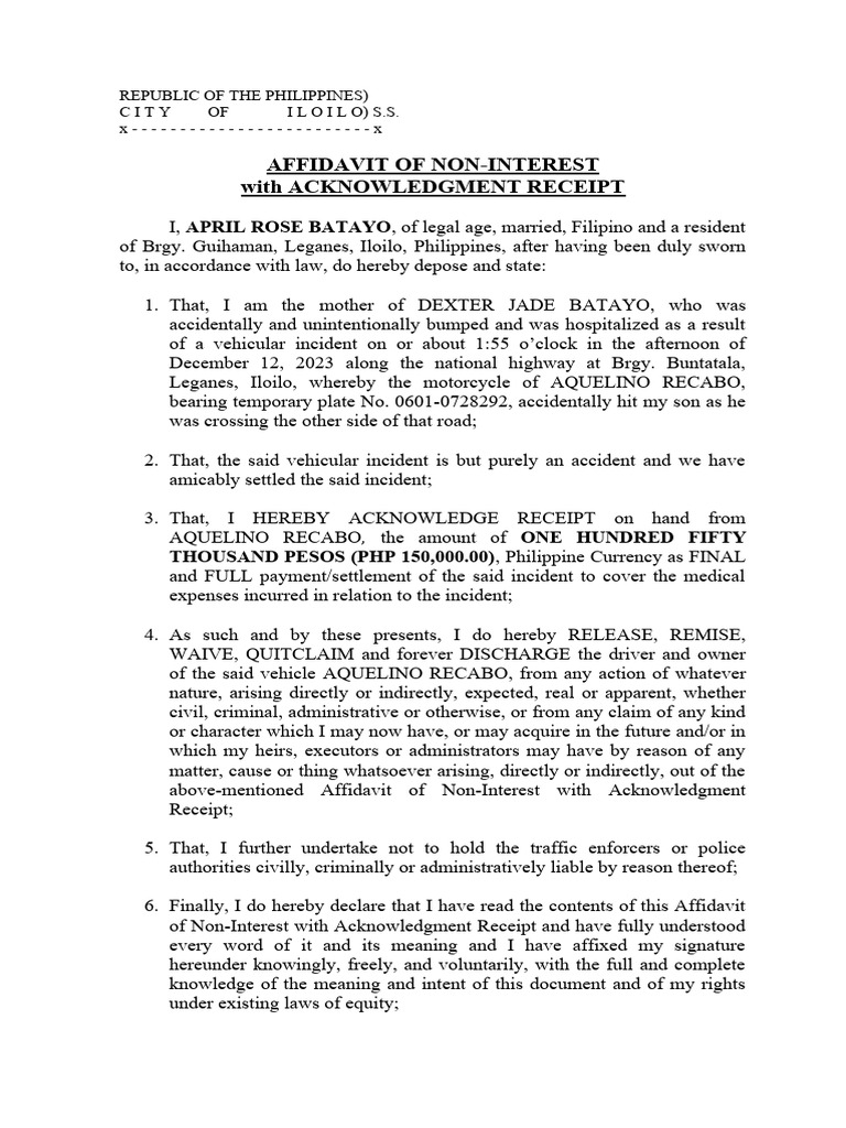 affidavit-of-non-interest-pdf-affidavit-civil-law-common-law