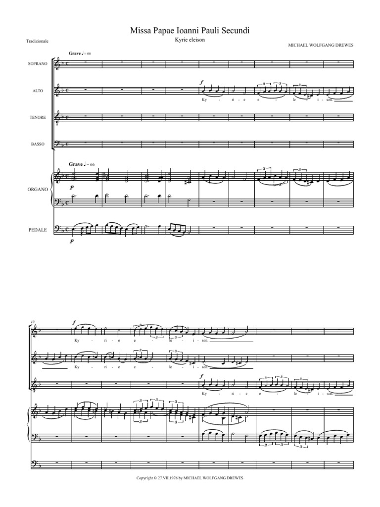 Kyrie Eleison - Full Score | PDF