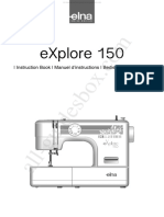 Elna Explore 150 Sewing Machine Instruction Manual