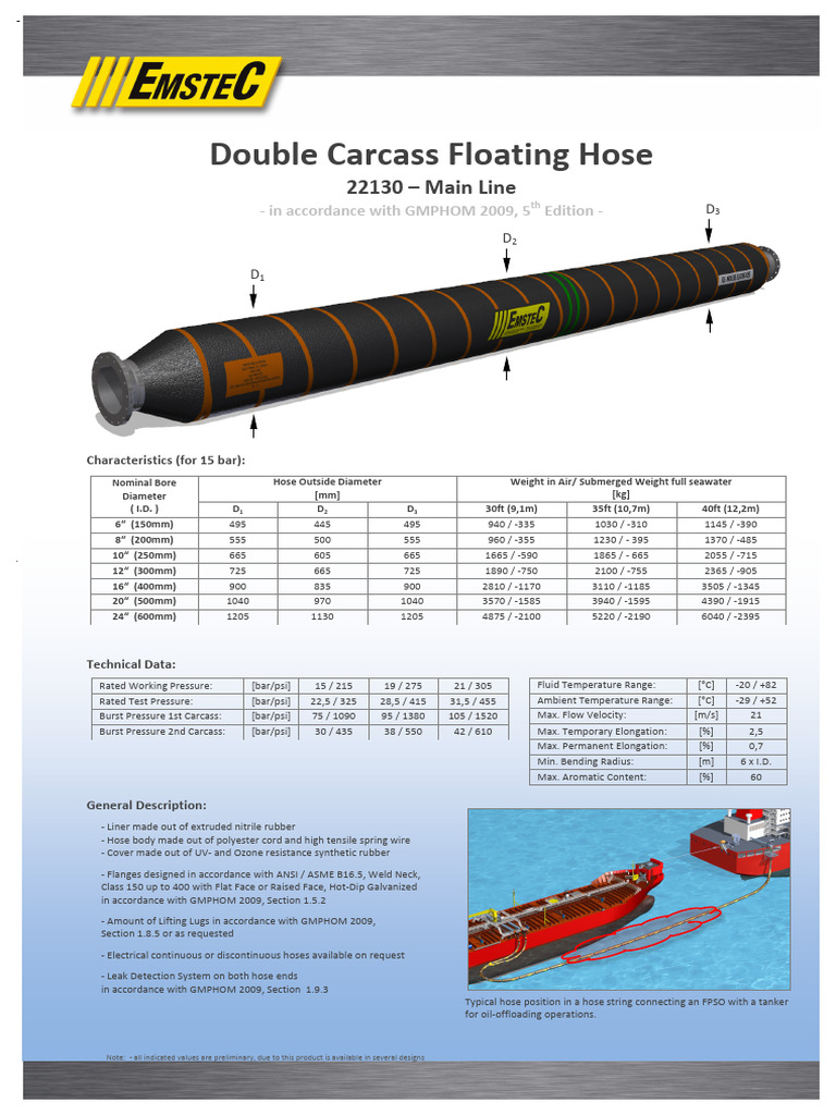 DS-22130-FDC Tandem Mooring Floating-15bar | PDF | Materials ...