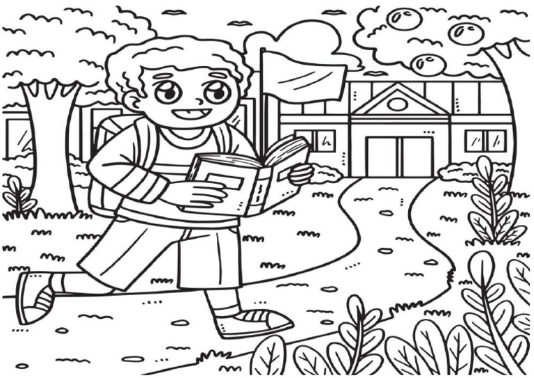 SCHOOL COLOURING PAGE 5 | PDF