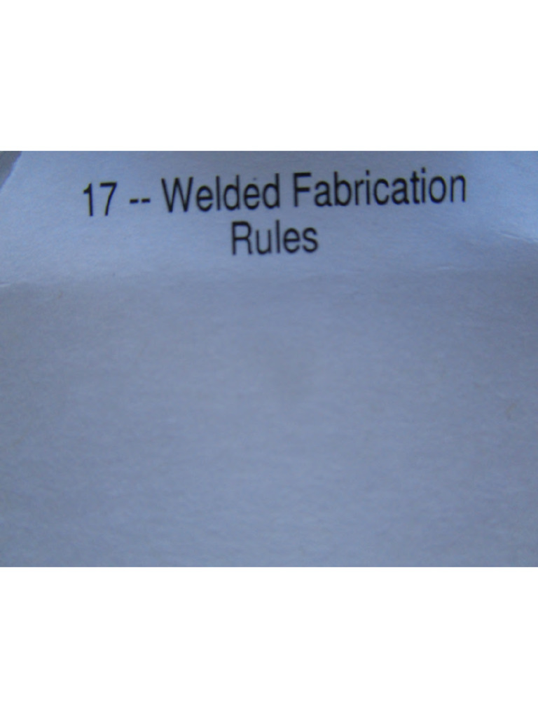 Welding Rules PDF