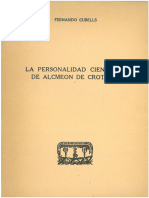 -1961.- La Personalidad Científica de Alcmeon de Crotona