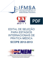 Edital Estágio Internacional Prática Médica - Scope 2012-2013