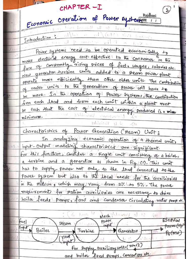 Psoc Unit-5 Notes (Economic Operation) Final | PDF