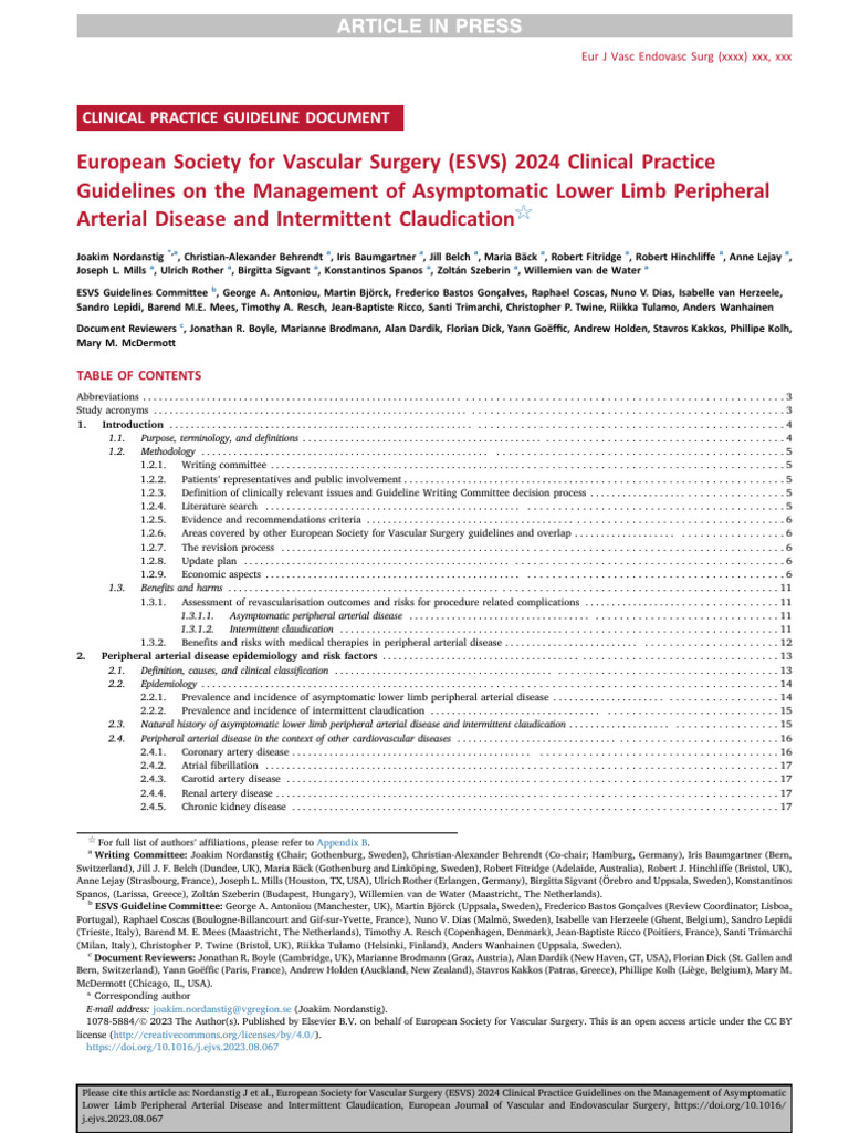 Lower Limb Clinical Practice Guidelines