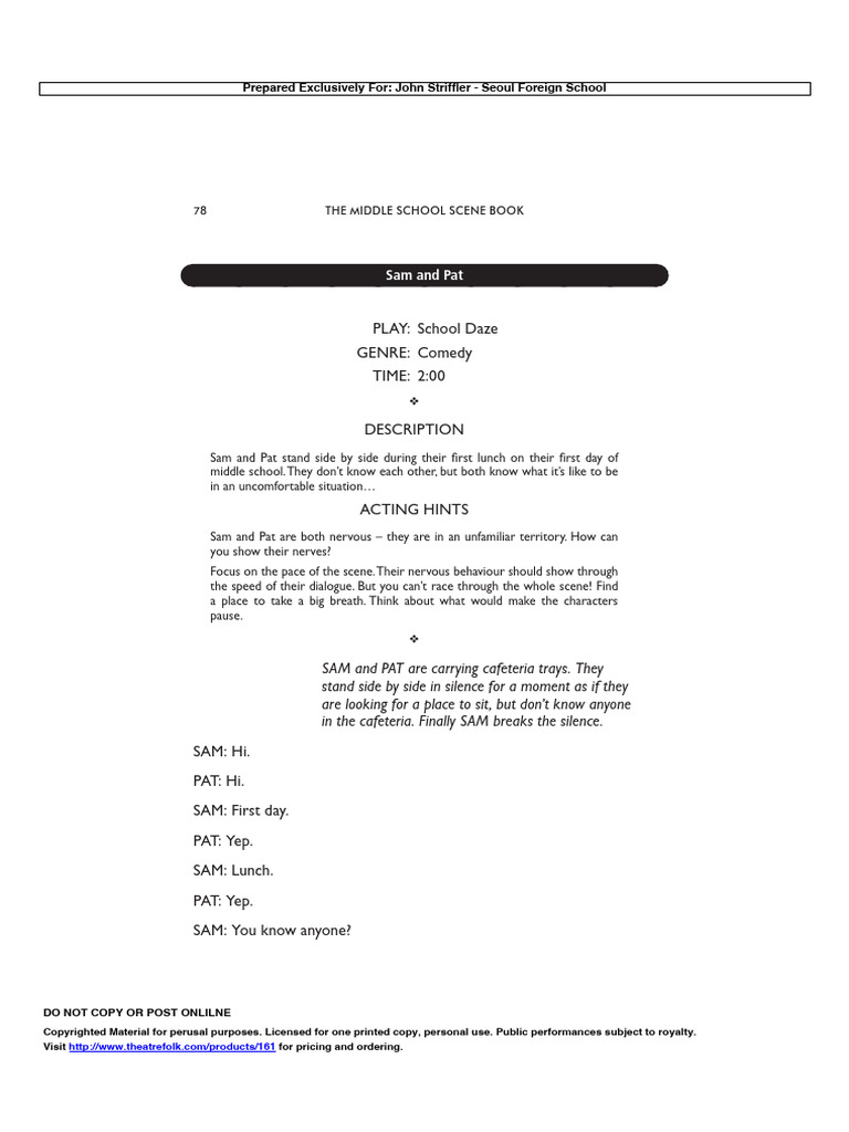 Sam & Pat - School Daze | PDF