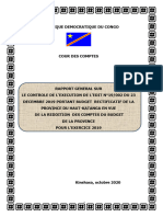 Rapport General de La Prov. Du Haut Katanga 2019