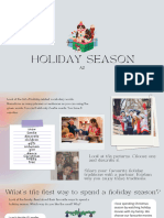 English worksheets about Holiday Season