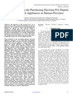 Factors Affecting The Purchasing Decision For Digital Age Electrical Appliances in Hainan Province