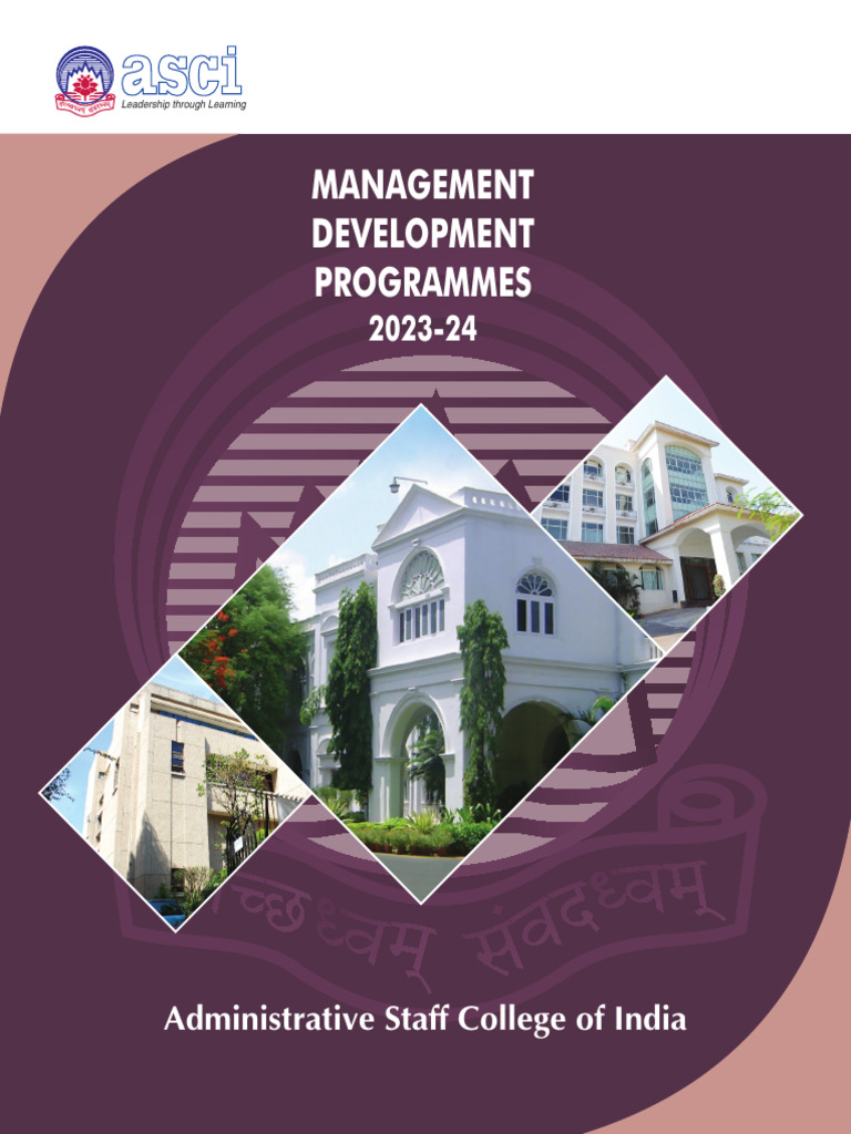 ASCI Management Programs 2023-24 | PDF | Economy Of India | Government ...