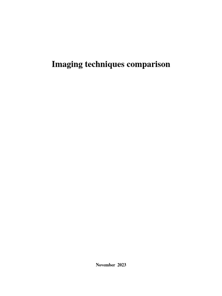 Medical Imaging Techniques Overview | PDF | Medical Imaging | Ct Scan