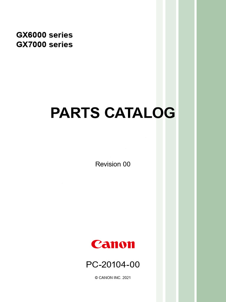 GX6000 Series GX7000 Series Parts Catalog 01 PDF