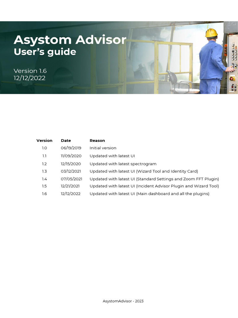 AsystomAdvisor User Guide 2023 | PDF | User Interface | Frequency