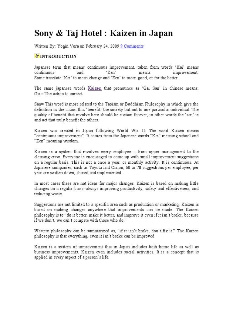 Kaizen case study toyota ppt picture