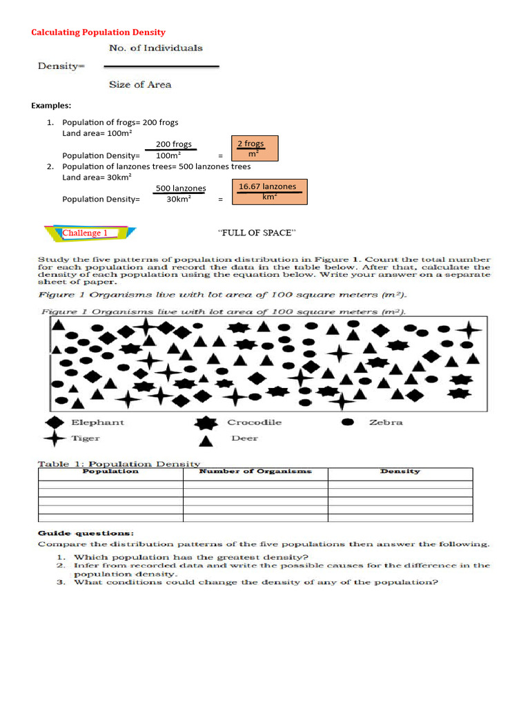 Understanding Population Density Calculations | PDF | Young Adult