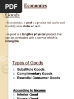 Economics - Types of Goods