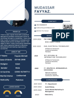 White Blue Corporate Graphic Designer CV Resume A4