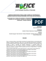 TCC ENERGIAS RENOVÁVEIS E RECICLAGEM APARELHO CONVERSOR DE ENERGIA DA BICICLETA EM ELETRICIDADE FEITO COM LIXO  ELETRÔNICO