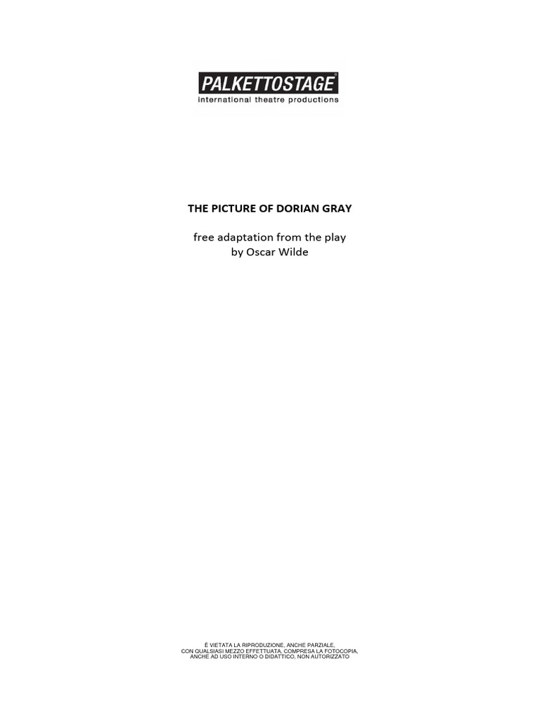 Dorian Gray: A Theatrical Adaptation | PDF | Art | Poetry