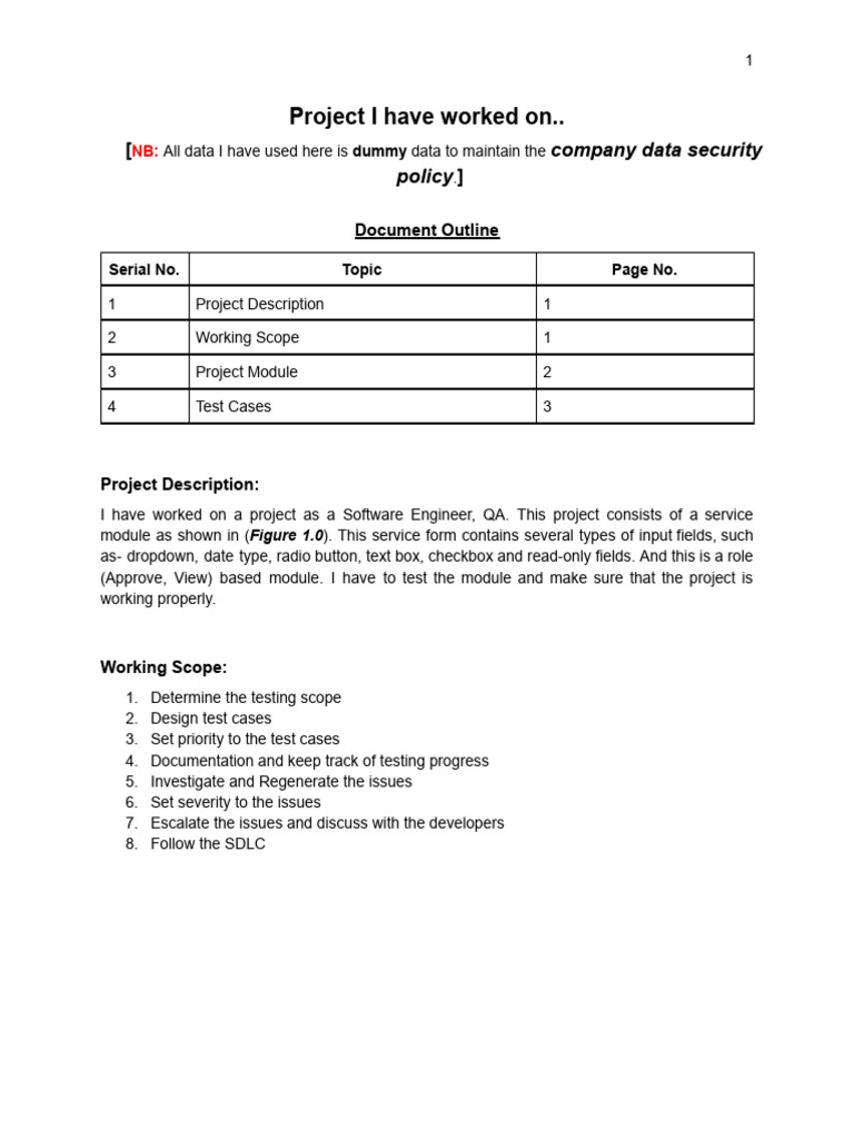 Software QA Project Overview | PDF
