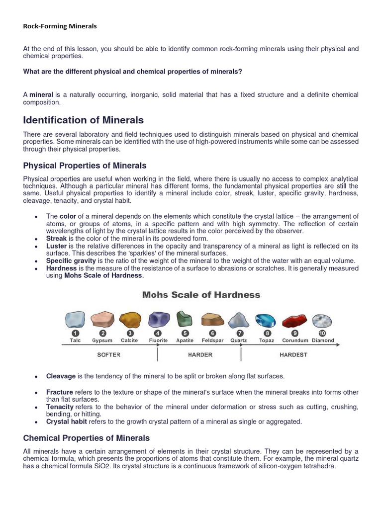 Minerals Pdf