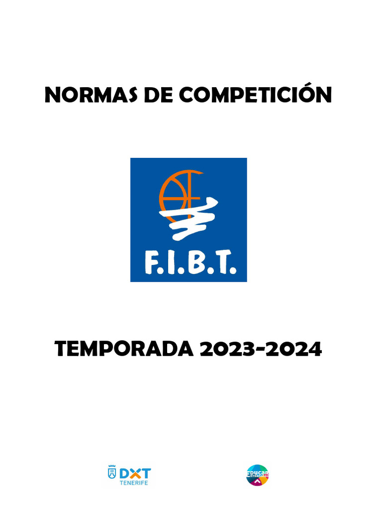 Normas de Competicion Fibt 2023 2024 Web 1 PDF