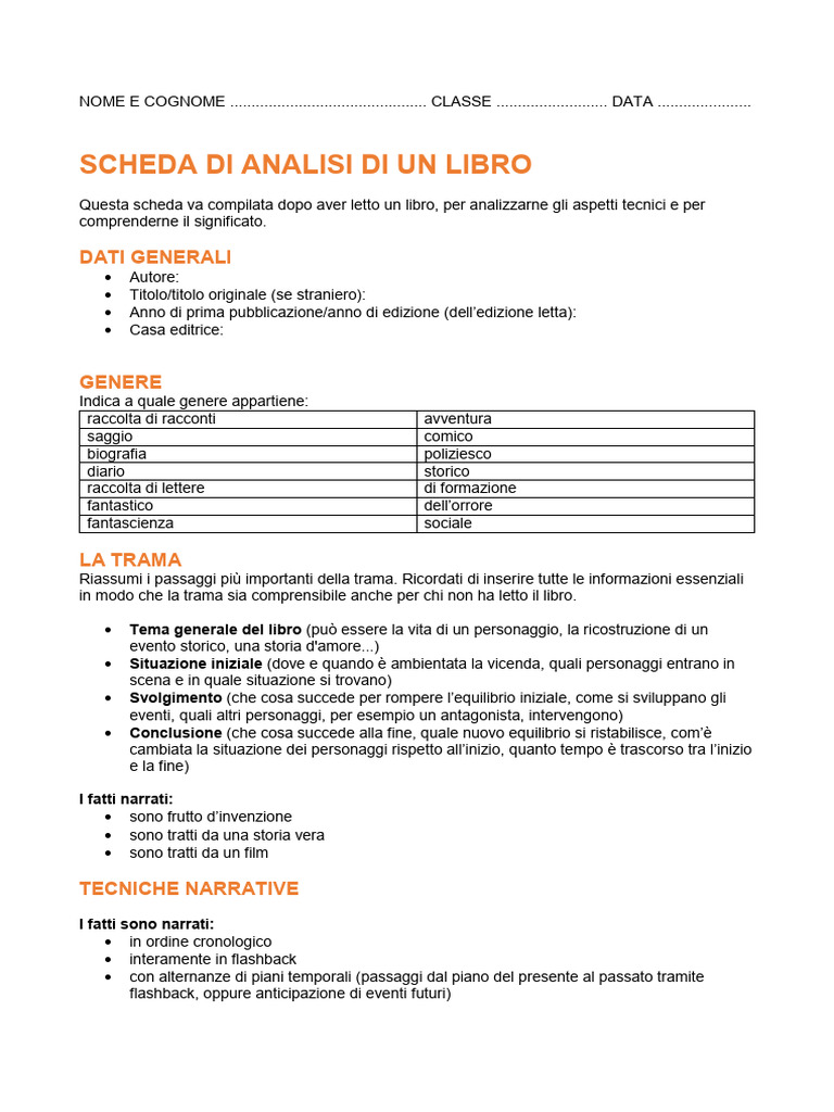 Scheda Libro | PDF