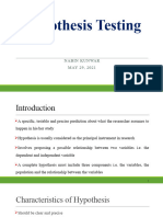 Hypothesis Testing in Research