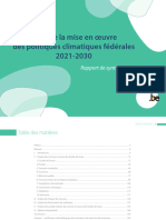 Suivi de La Mise en Oeuvre Des Politiques Climatiques Fédérales 2021-2030 - Rapport de Synthèse (2023)