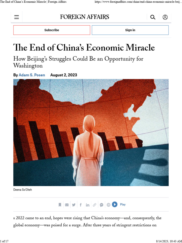 End of China's Economic Miracle Explained | PDF | China | World Politics