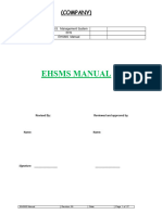 EHSMS MANUAL - (Company)