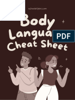 Body Language Cheat Sheet Schoolofplot