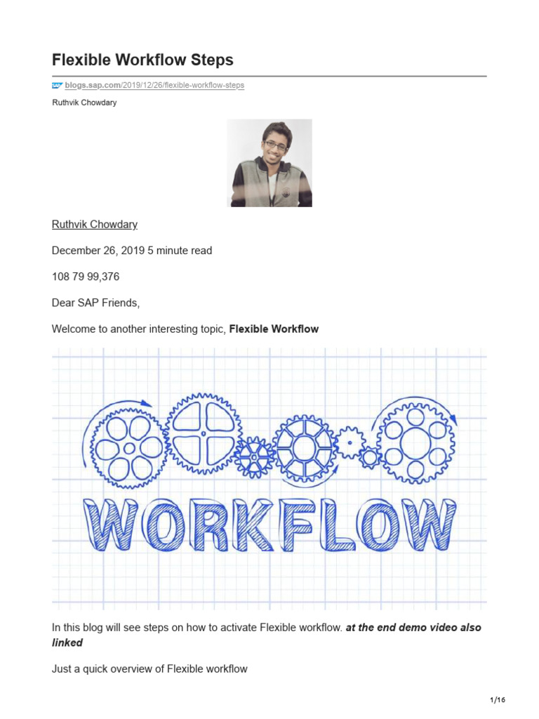 Flexible Workflow Steps Pdf