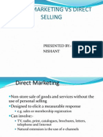 Direct Marketing Vs Direct Selling: Presented By:-Nishant