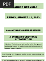 An Introduction To Systemic Functional Grammar (Power Point Presentation Presentation)