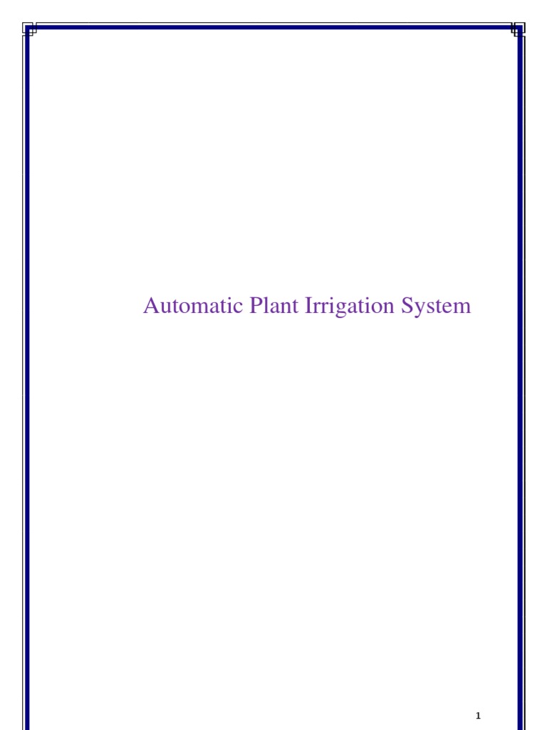 Automatic Plant Irrigation System | PDF | Relay | Operational Amplifier