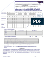 Degree Form