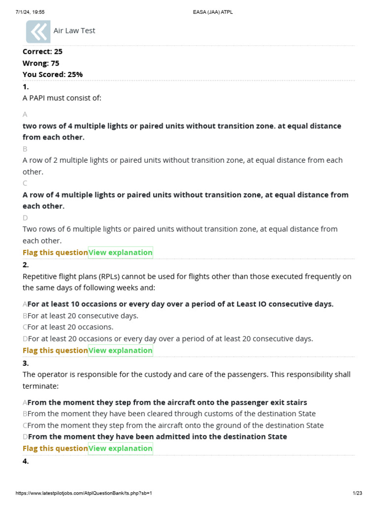 EASA JAA ATPL Question Bank Guide | PDF | Instrument Flight Rules | Air ...