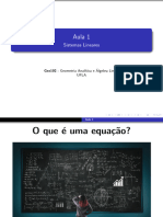 Sistemas Lineares - Geometria Analitica e Algebra Linear