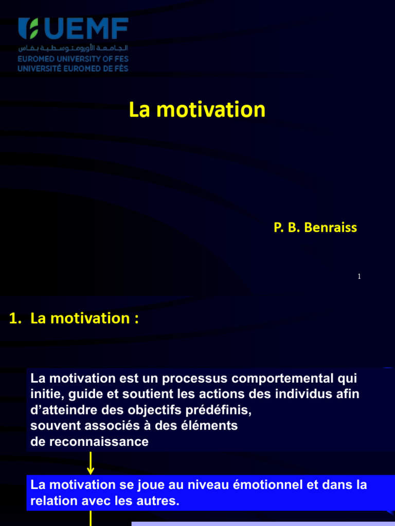 La Motivation | PDF