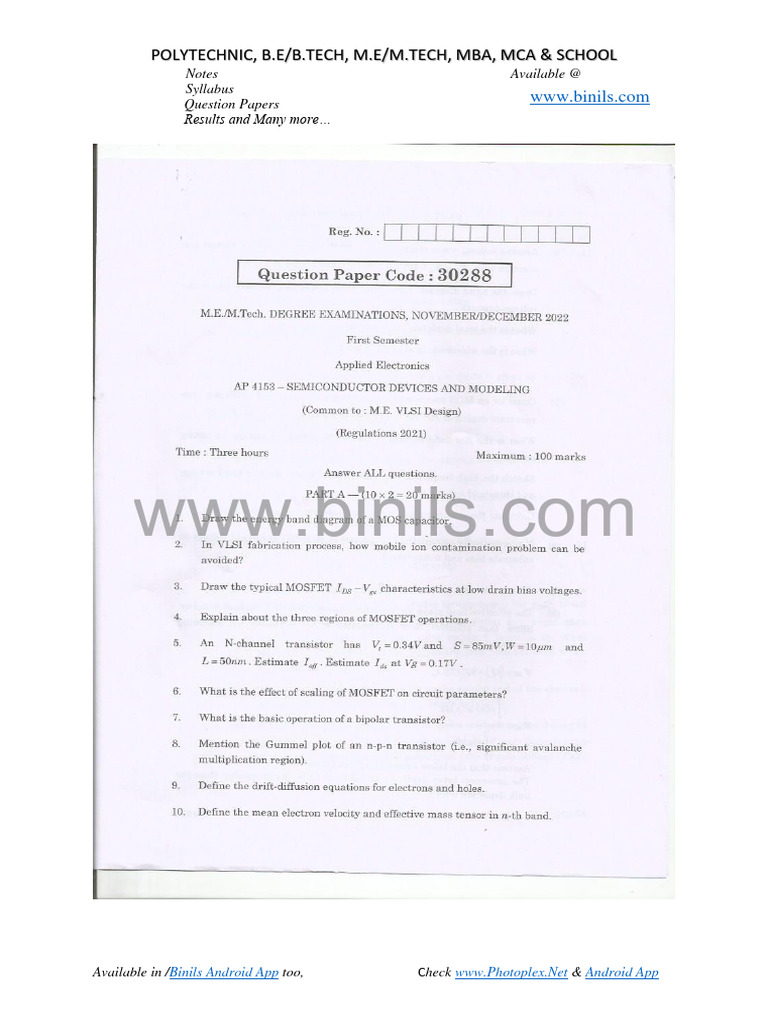 Semiconductor Device Modeling Notes | PDF