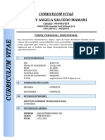 Curriculum Vitae Angela Salcedo Mamani