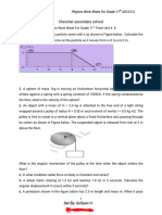 Physics Work Sheet G.11th