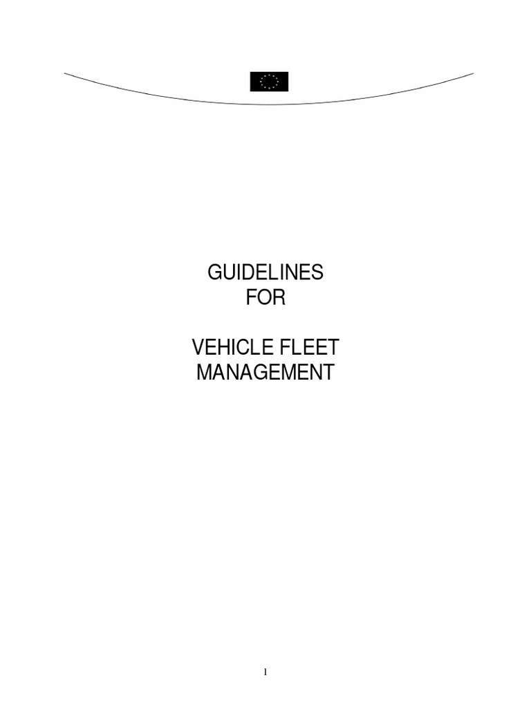 Vehicle Fleet Management Guidelines PDF